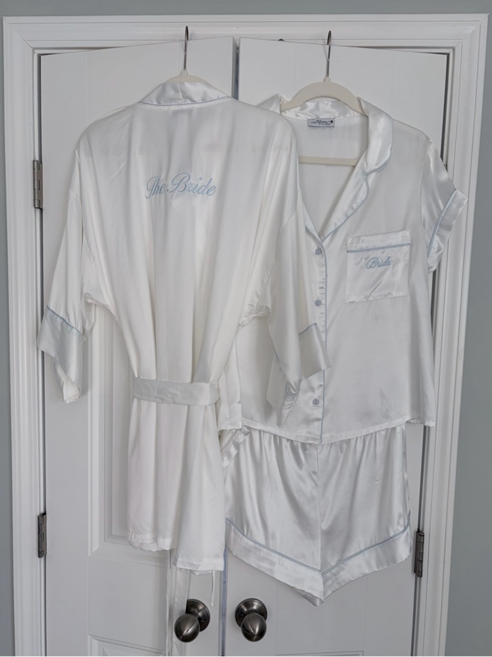 In Bloom by Jobquil Satin Bride Pajama Set and Robe